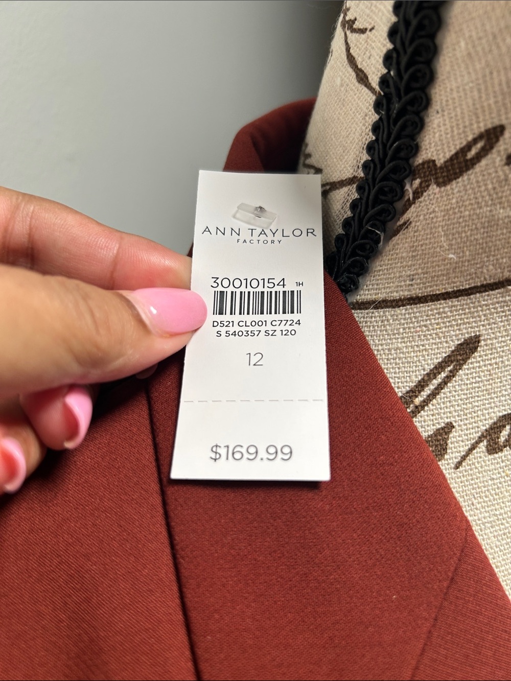 Ann Taylor Rust Single-Button Blazer - Picture 4 of 4